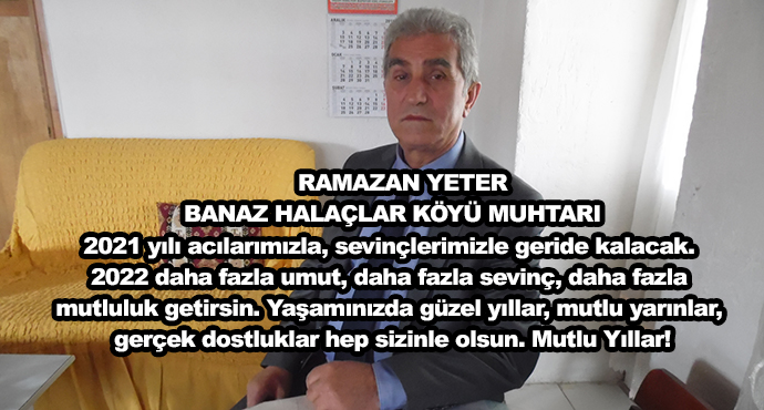 Yaşamınızda güzel yıllar, mutlu yarınlar, gerçek dostluklar hep sizinle olsun. Mutlu Yıllar!