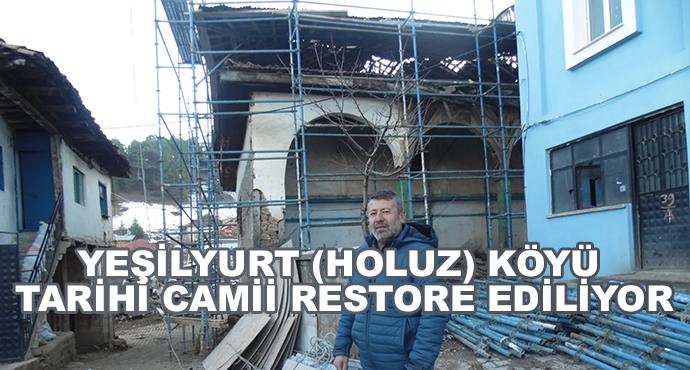 Banaz Yeşilyurt (Holuz) Köyü Tarihi Camii Restore Ediliyor