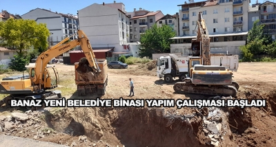Banaz Yeni Belediye Binası Yapım Çalışması Başladı