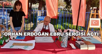 Orhan Erdoğan Ebru Sergisi Açtı