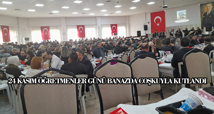 24 Kasım Öğretmenler Günü Banaz'da Coşkuyla Kutlandı