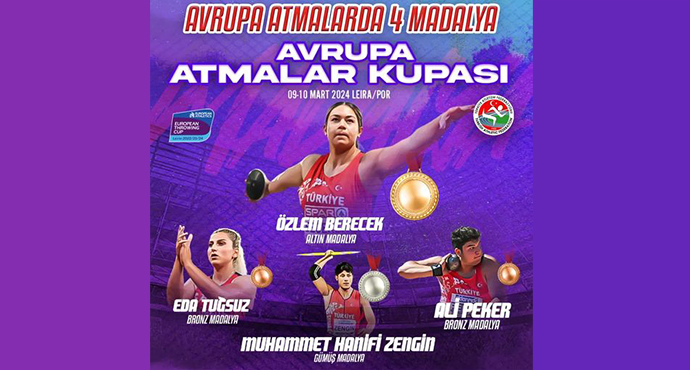 Avrupa Atmalar Kupasında 4 Madalya