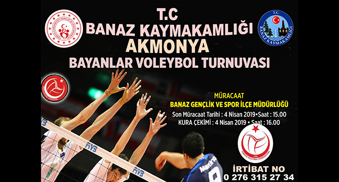 Banaz Akmonya Bayanlar Voleybol Turnuvası Başlıyor