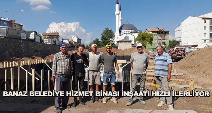 Banaz Belediye Hizmet Binası İnşaatı Hızlı İlerliyor