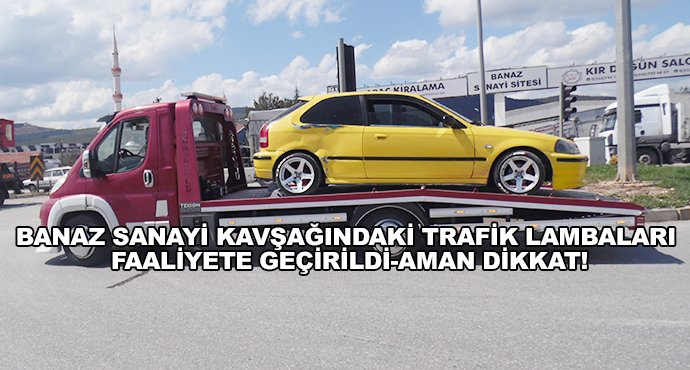 Banaz Sanayi Kavşağındaki Trafik Lambaları Faaliyete Geçirildi-Aman Dikkat!