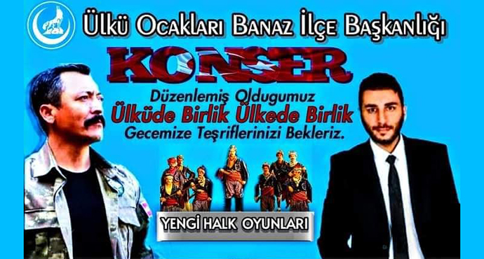 Banaz Ülkü Ocakları Başkanlığı Konser Düzenledi