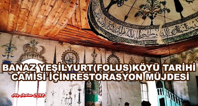 Banaz Yeşilyurt (Folus) Köyü Tarihi Camisi İçin restorasyon Müjdesi