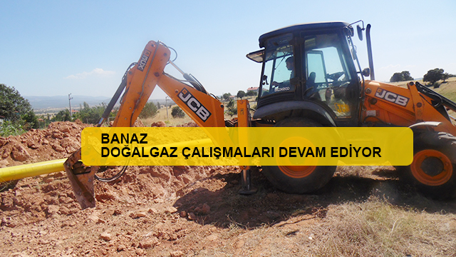 Banaz’da doğal gaz çalışmaları devam ediyor.