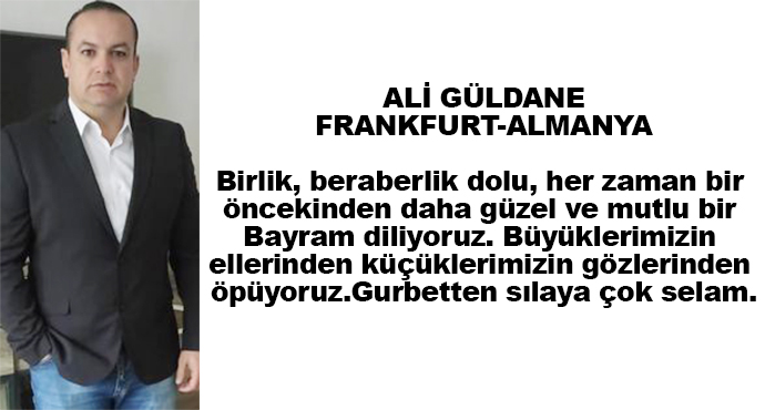 Birlik, beraberlik dolu, her zaman bir öncekinden daha güzel ve mutlu bir Bayram diliyoruz. Büyüklerimizin ellerinden küçüklerimizin gözlerinden öpüyoruz.Gurbetten sılaya çok selam.