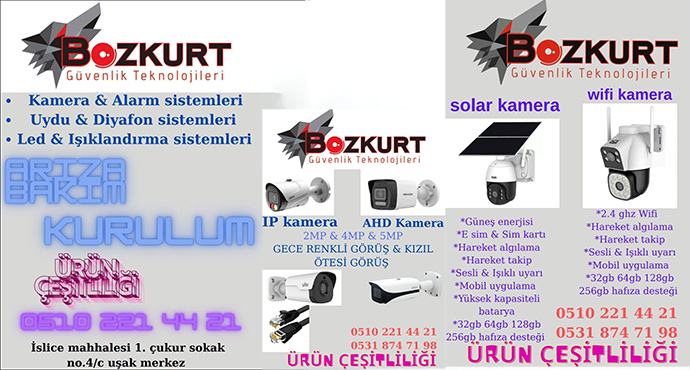 Bozkurt Güvenlik Teknolojileri Hizmetinizde