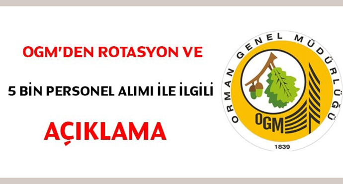 Orman Genel Müdürlüğü, Rotasyon Ve 5 Bin Personel Alımı İle İlgili Açıklama Yaptı.