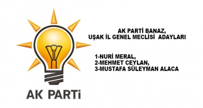 Ak Parti Banaz, Uşak İl Genel Meclisi Adayları