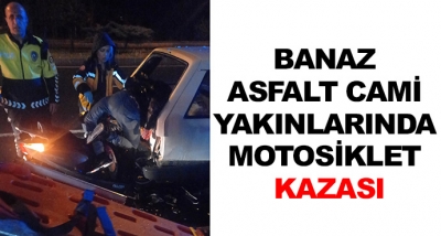 Banaz Asfalt Cami Yakınlarında Motosiklet Kazası