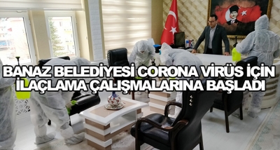 Banaz Belediyesi Corona Virüs İçin İlaçlama Çalışmalarına Başladı