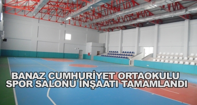 Banaz Cumhuriyet Ortaokulu Spor Salonu İnşaatı Tamamlandı