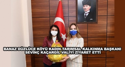 Banaz Düzlüce Köyü Kadın Tarımsal Kalkınma Başkanı Sevinç Kaçargil Valiyi Ziyaret Etti