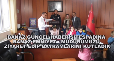 Banaz Güncel Haber Sitesi Adına Banaz Emniyet   Müdürümüzü Ziyaret Edip Bayramlarını Kutladık