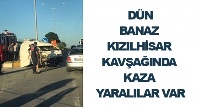 Banaz Kızılhisar Kavşağında Kaza Yaralılar Var