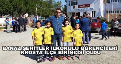 Banaz Şehitler İlkokulu Öğrencileri Krosta İlçe Birincisi Oldu