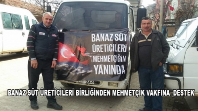 Banaz Süt Üreticileri Birliğinden Mehmetçik Vakfına  Destek