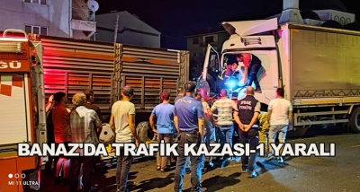 Banaz'da Trafik Kazası-1 Yaralı