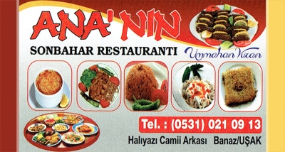 Banaz’ın En Güzel Yerinde Güzel Bir Restaurant-Ananın Yeri Restaurant