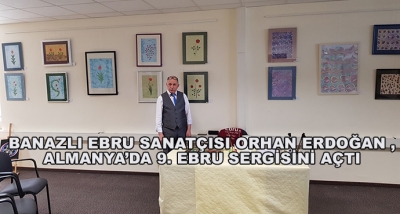 Banazlı Ebru Sanatçısı Orhan Erdoğan ,Almanya’da 9. Ebru Sergisini Açtı