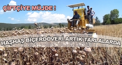 Çiftçiye Müjde ! Haşhaş Biçerdöveri Artık Tarlalarda