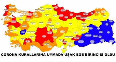 Corona Kurallarına Uymada Uşak Ege Birincisi Oldu