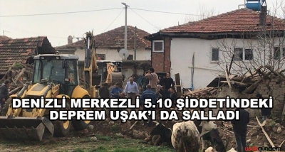 Denizli Merkezli 5.10 Şiddetindeki Deprem Uşak’ı Da Salladı