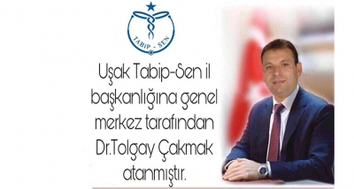 Doktor Tolgay Çakmak Uşak Tabipsen Başkanı Oldu