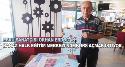 Ebru Sanatçısı Orhan Erdoğan, Banaz Halk Eğitim Merkezi’nde Kurs Açmak İstiyor