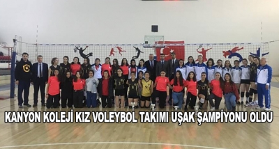 Kanyon Koleji Kız Voleybol Takımı Uşak Şampiyonu Oldu