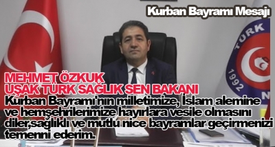 Kurban Bayramı'nın milletimize, İslam alemine ve hemşehrilerimize hayırlara vesile olmasını dilerim