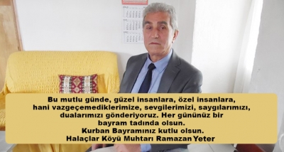 Kurban Bayramınız kutlu olsun.