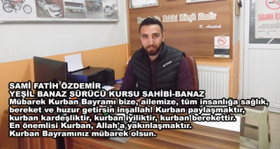 Kurban Bayramınız mübarek olsun.