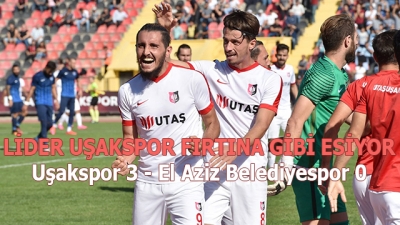 Lider Uşakspor Fırtına Gibi Esiyor Uşakspor 3 - El Aziz Belediyespor 0