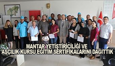 Mantar Yetiştiriciliği Ve Aşçılık Kursu Eğitim Sertifikalarını Dağıttık