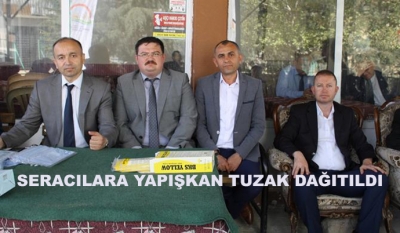 Seracılara Yapışkan Tuzak Dağıtıldı