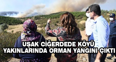 Uşak Ciğerdede Köyü Yakınlarında Orman Yangını Çıktı