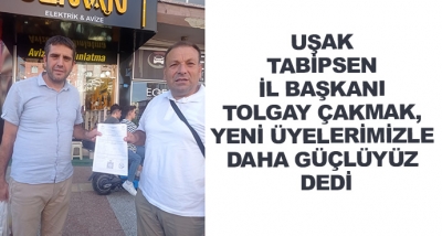 Uşak Tabipsen İl Başkanı Tolgay Çakmak, Yeni Üyelerimizle Daha Güçlüyüz Dedi