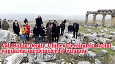 Vali Salim Demir, Ulubey İlçesindeki tarihi yapılarda incelemelerde bulundu