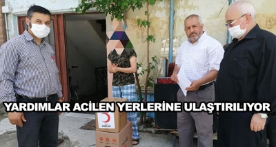 Yardımlar Acilen Yerlerine Ulaştırılıyor